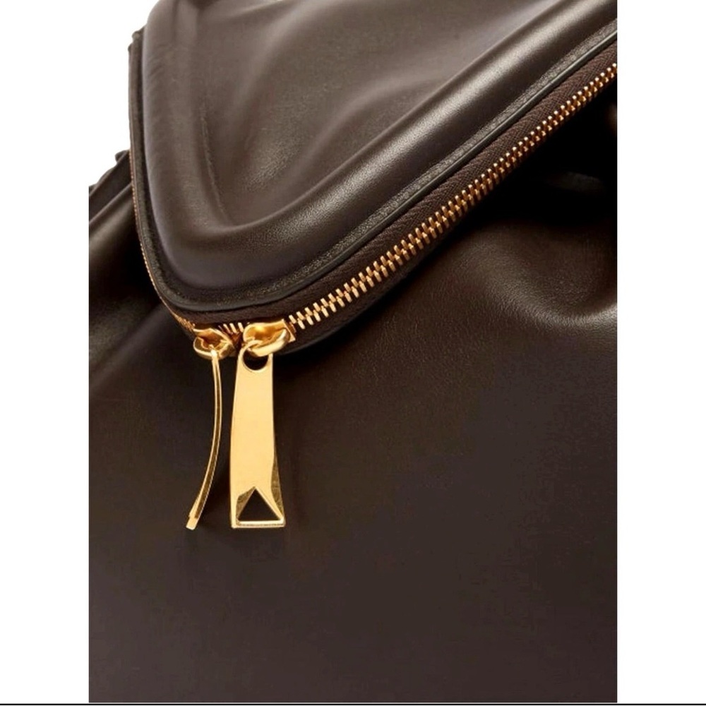 Bottega Veneta Beak Chocolate Brown Leather Shoulder Bag - Picture 5 of 13